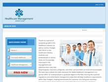 Tablet Screenshot of healthcare-management-degree.net